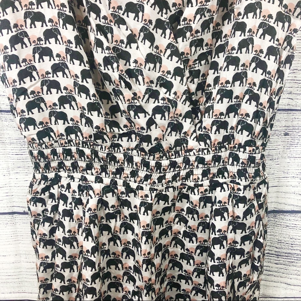 Bcbgeneration Elephant Print Romper Size Medium - image 3